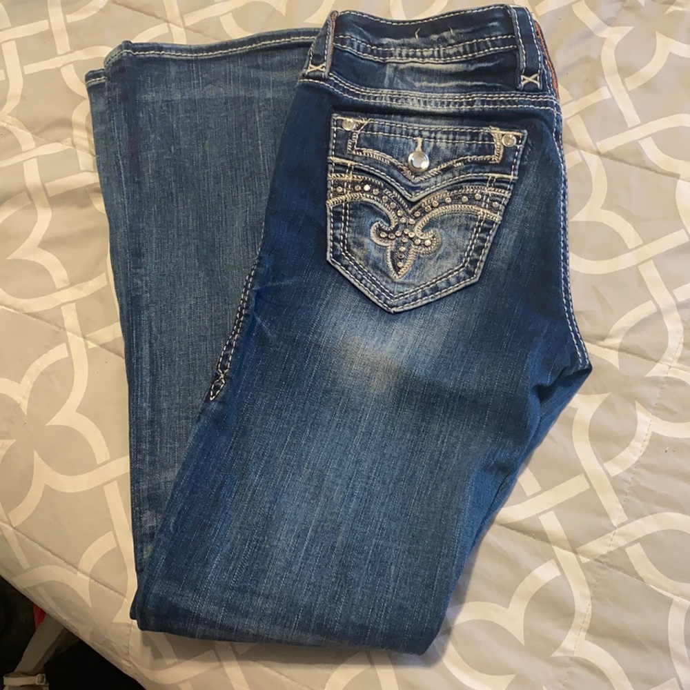 Rock revival size 27 medium dark wash